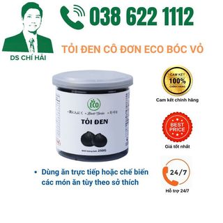 Tỏi đen eco cô đơn bóc vỏ hộp 250g