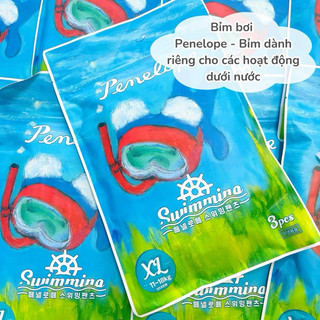 Bỉm/ tã bơi penelope hàn quốc cho bé 1 túi có 3 bỉm quần size l/ xl