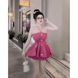 Set đầm bí đính nơ sieu phồng