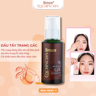 Dầu tẩy trang Gấc Bimore sạch sâu ngừa mụn thâm sáng hồng da 120ml