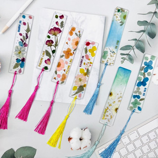 Bookmark, kẹp sách đánh dấu trang hình hoa lá khô resin VeryMe handmade