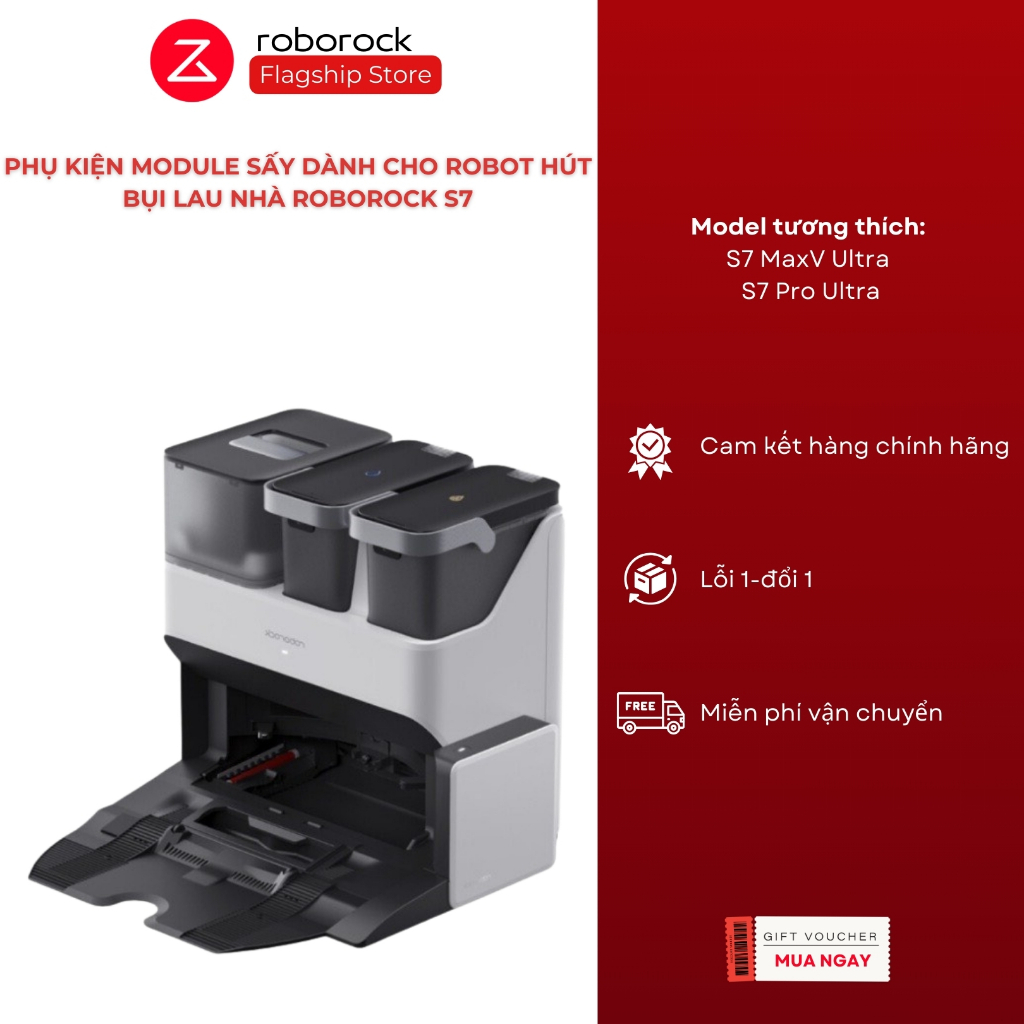 Phụ kiện Module sấy dành cho Robot hút bụi lau nhà Roborock S7 MaxV Ultra và Roborock S7 Pro Ultra