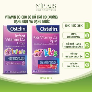 Vitamin D3 Ostelin kid liquid 20ml và Ostelin Infant Drop 2,4ml bổ sung cho trẻ