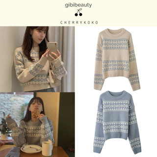 Áo len cherrykoko pie jacquard knit