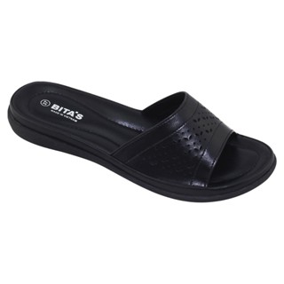 DÉP QUAI NGANG NỮ BITA'S TRUNG NIÊN DYN.165 (ĐEN + KEM) - BITAS