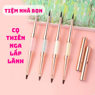 [2 đầu cọ] Cọ thiên nga vàng thân bút lấp lánh, Bút vẽ tranh sơn dầu, màu nước, acrylic, Bút vẽ nét tranh