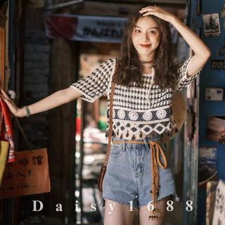 Áo Cộc Tay Phong Cách Boho Cá Tính Cho Nữ Daisy1688