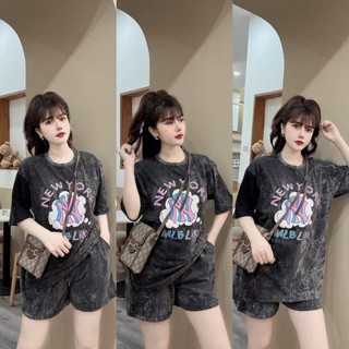 Đồ Bộ Thời Trang Form Rộng Phối Họa Tiết Thun Cotton Lạnh Shop Cao Kiều Tiên Đủ Size