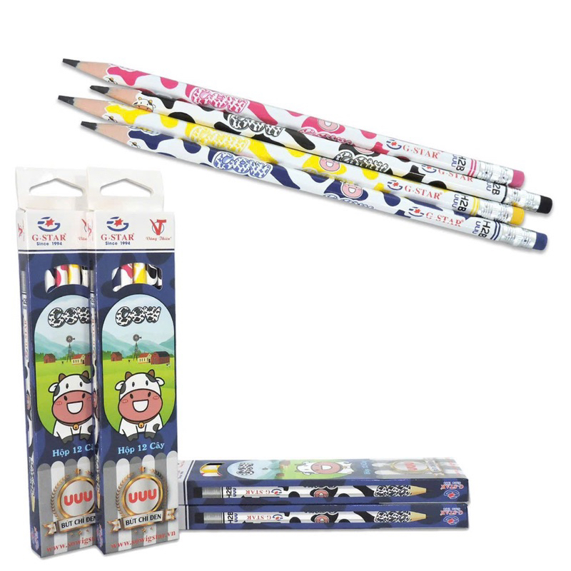 Hộp 12 cây viết chì đen ngòi H2B Gstar UUU