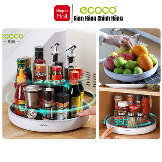 Khay đĩa xoay ecoco đựng đồ đa năng, kệ xoay đựng gia vị, mỹ phẩm xoay 360 độ tiết kiệm không gian