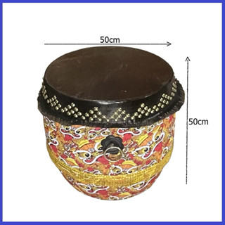 Trống múa lân vải lân đỏ (Kích thước 40cm, 45cm, 50cm)