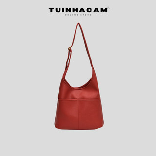 Túi xách nữ đeo chéo Tuinhacam túi tote đeo vai túi màu đỏ cỡ lớn dành cho học sinh nữ mới hợp thời trang Hàn Quốc - 130