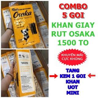 Combo 5 gói-giá sỉ-khăn giấy rút osaka 1500 tờ