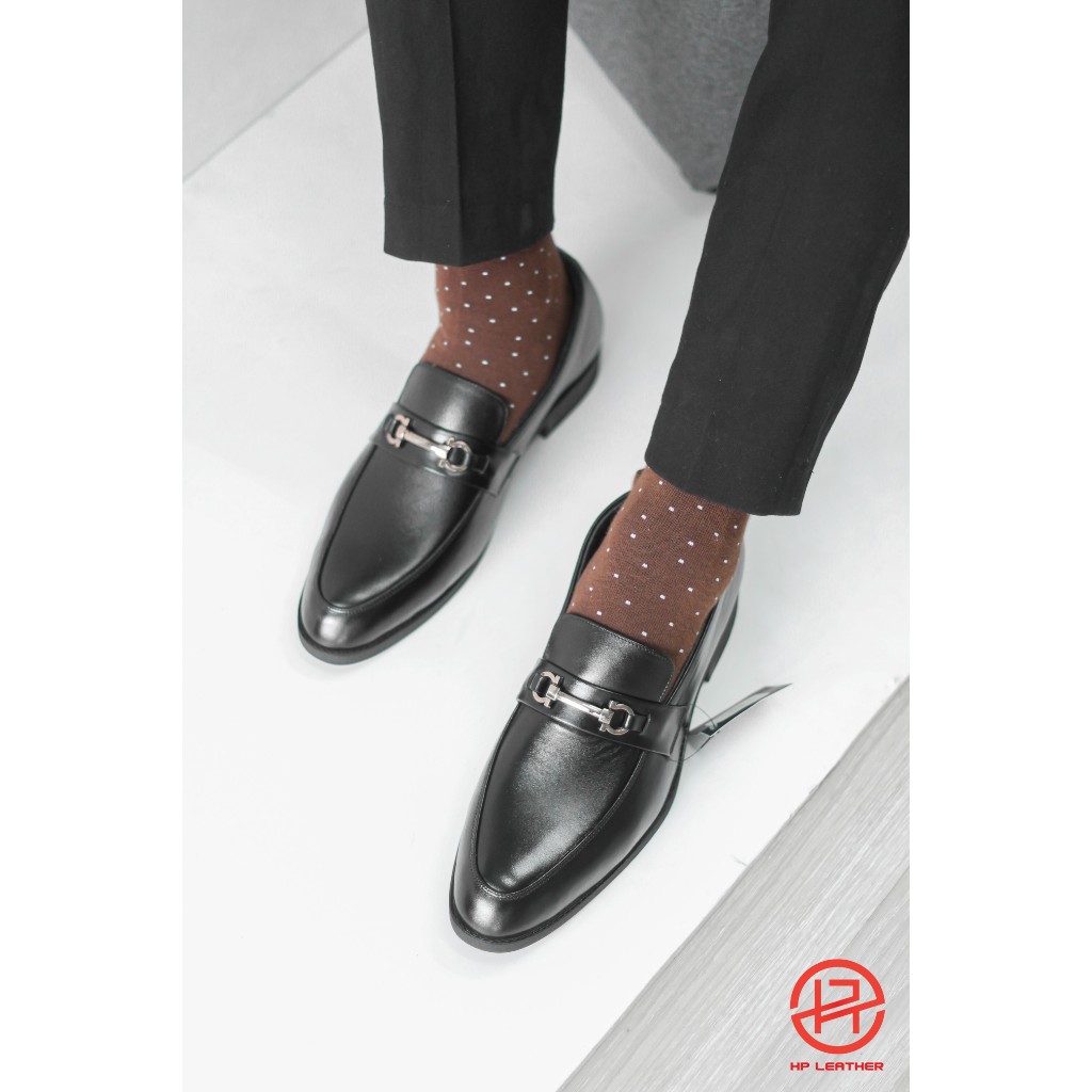 Giày Tây Nam Công Sở Tăng Cao Da Bò Nhập Khẩu Horsebit Loafer (GC20)