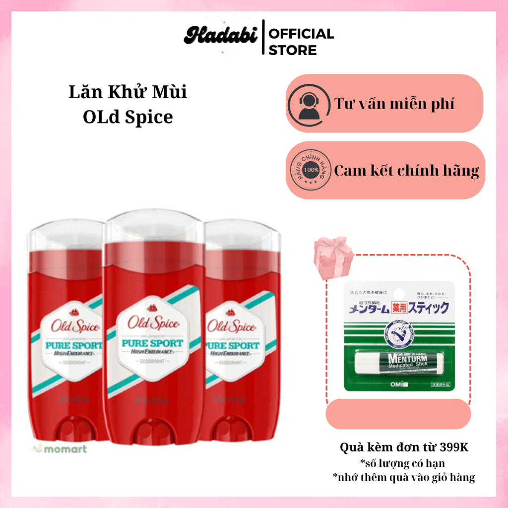 Lăn Khử Mùi Old Spice Made in USA Lên Tới 48h, Lăn Khử Mùi Old Spice Giảm Tiết Mồ Hôi Hadabi Beauty