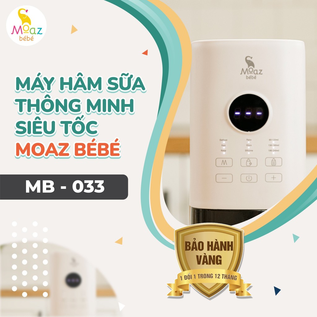 [MOAZBEBE] Máy Hâm Sữa Thông Minh Siêu Tốc Moaz BéBé MB033