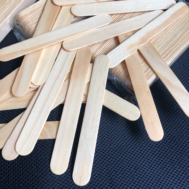 Que gỗ wax lông , que phết sáp wax, đè lưỡi