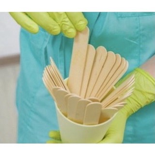 Que gỗ wax lông , que phết sáp wax, đè lưỡi