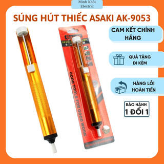 Ống hút thiếc hàn Asaki AK-9053,súng hút thiếc,hút chì Asaki,dụng cụ hút thiếc chống tĩnh điện,hút chì hàn,máy hút thiếc