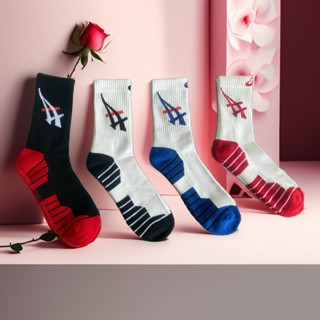 Tất thể thao Asics, Vớ bóng chuyền, Bóng đá, Cầu lông, hàng dệt kim cao cấp dày dặn thấm hút mồ hôi dùng cho nam và nữ