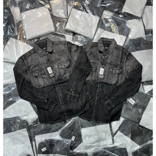 ÁO SƠ MI JEAN TAY DÀI LOANG BỤI