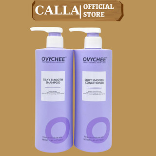 Dầu gội xả OVYCHEE SILKY SMOOTH 500ml * 2 phục hồi tóc mềm mượt, ngăn dầu, ngăn gàu, chống rụng