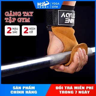 [1 Đôi] Găng tay tập Gym Kết hợp Dây kéo lưng NINE STUDY - Hỗ trợ Deadlift, nâng tạ, lên xà