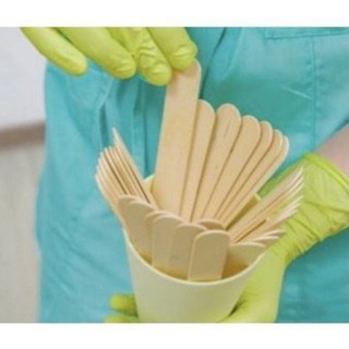 Que gỗ phết sáp wax lông que đè lưỡi