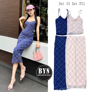 set52 set chân váy lưới f21
