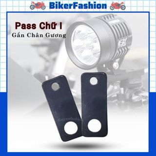 Pát Gắn Đèn Trợ Sáng L4X, L6X, L9X Chân Gương 10mm, Pass CNC Chữ I, Pat Đế Gắn Chân Gương Mini Kim Loại
