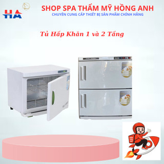 Tủ hấp khăn spa, máy hấp khăn, hấp đá | tủ hấp 1 tầng, 2 tầng có đèn uv diệt khuẩn.