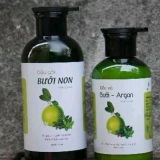 Combo dầu gội bưởi non - dầu xả bưởi argan