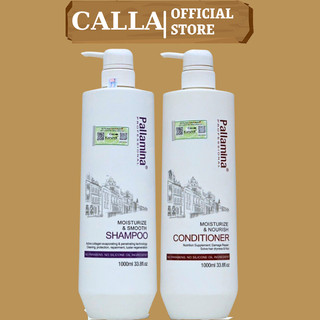 Cặp dầu gội PALLAMINA 1000ML * 2 kiềm dầu chống lão hóa phục hồi tóc hư tổn siêu mềm mượt