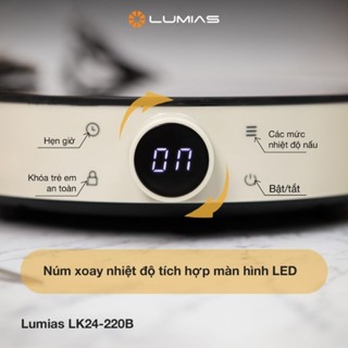  Bếp điện từ tròn đơn bếp từ  9 mức Xiaomi Lumias LK24-220B 220W màn hình led chế độ hẹn giờ khóa trẻ em- BH 1 năm 