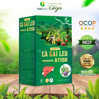 Trà túi lọc Cà Gai Leo, trà cà gai leo Atiso GiGa - giúp mát gan,lợi tiểu ( hộp 90 túi lọc )