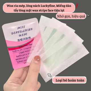 Wax ria mép, lông nách Luckyfine, Miếng dán tẩy lông mặt wax strips face tiện lợi