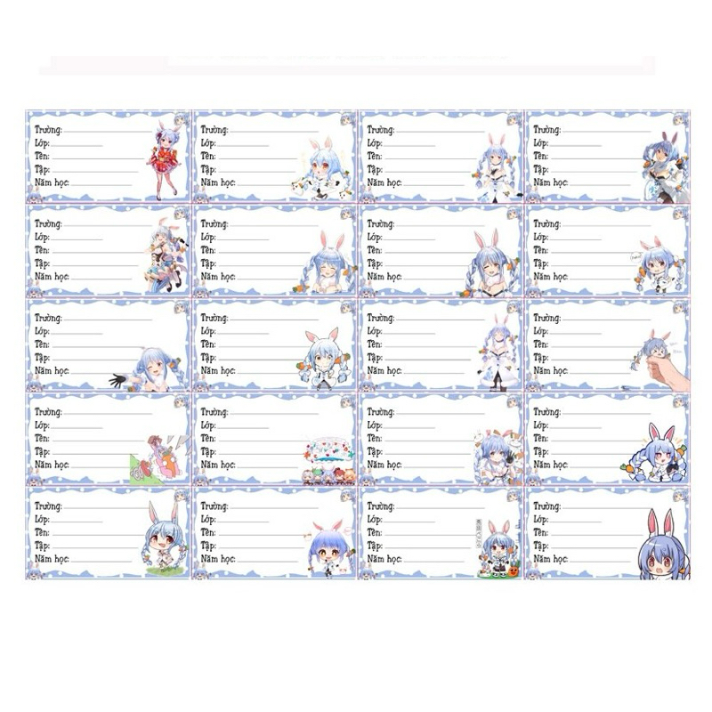 Nhãn dán Usada pekora Hololive 80 hình khác nhau / nhãn vở hình Usada pekora