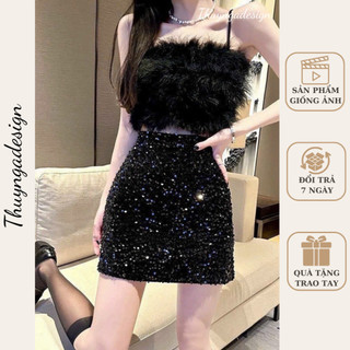 Chân váy kim sa bling dáng a sang chảnh