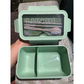Hộp cơm lúa mạch kèm muỗng đũa, hộp đựng cơm trưa lúa mạch, hộp cơm văn phòng tiện lợi