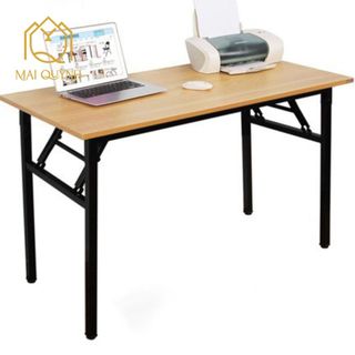 Bàn học gấp gọn bàn làm việc máy tính xếp gọn lò xo kích thước r60cm x d120cm x c75cm và r50cm x d100cm x c75cm