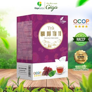 Trà Túi Lọc Rau Má Tía Tô GIGAHERBS - Giúp Thanh Nhiệt Giải Độc Mát Gan Hộp 90 gói