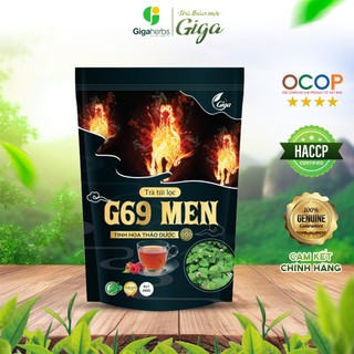 Trà túi lọc G69 Men GIGA bổ can thận, giảm đau khớp, hoạt huyết Gigaherbs - Gói 250g