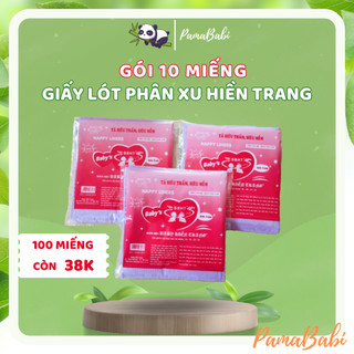 Miếng lót phân su tím Hiền Trang cho bé sơ sinh, giấy lót phân su gói 10 miếng (mẫu 2024)