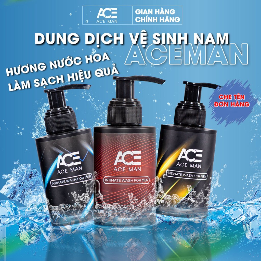 Dung dịch vệ sinh nam ACEMAN 100ml làm sạch hiệu quả với hương nước hoa nam tính cao cấp