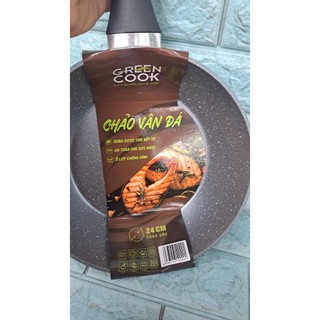 Chảo vân đá đáy từ Green Cook 24cm