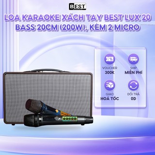 Loa karaoke xách tay best lux 20 | bass 20cm , kèm 2 micro