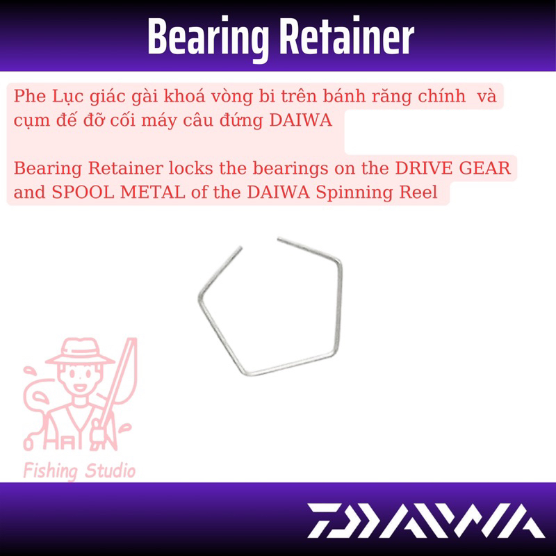 Bearing Retainer for DAIWA Spinning Reel (Phe gài khoá máy câu đứng Daiwa)