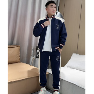 Bộ quần áo thu đông nam,Bộ nỉ nam,Bộ thể thao nam thu đông thêu logo chữ C phong cách Hàn Quốc_Han Store