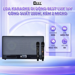 Loa karaoke di động best lux 16v | công suất 200w, kèm 2 micro