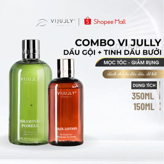 Combo gội xịt ngăn rụng tóc, kích mọc tóc vijully dầu gội bưởi và xịt tinh dầu bưởi